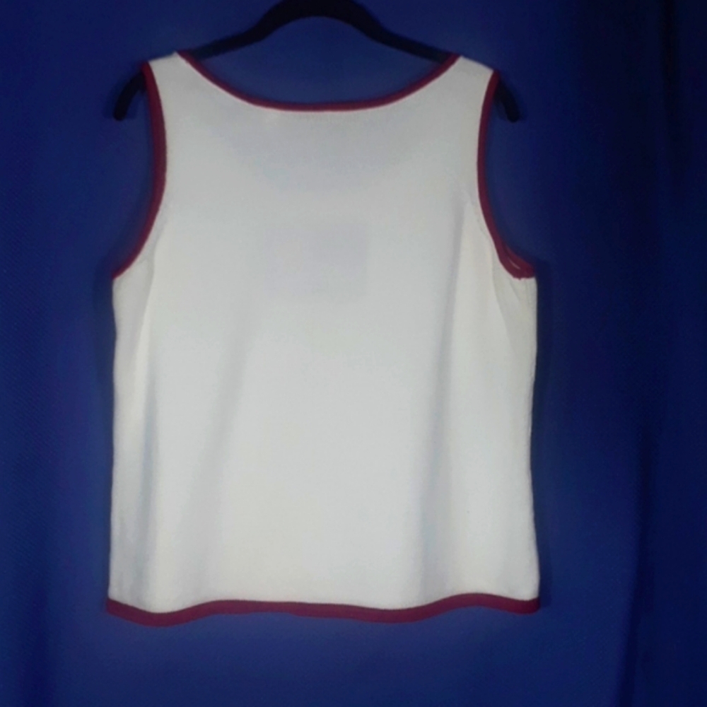 American Flag Knit sleeveless sweater XL - Picture 2 of 5